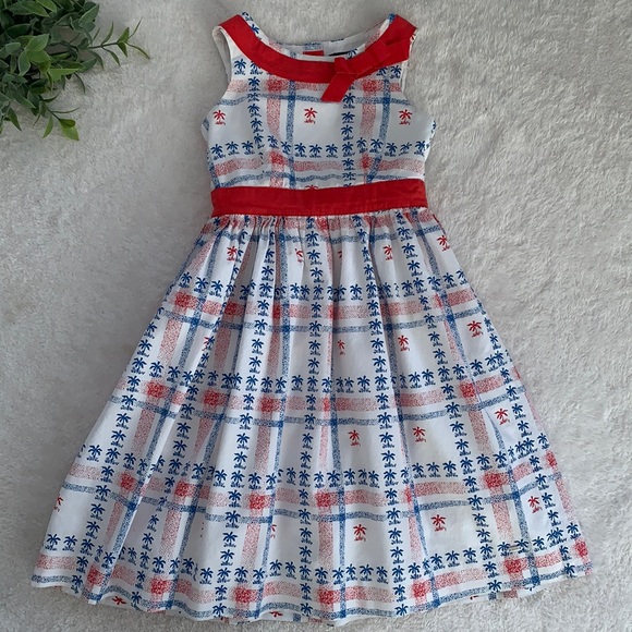 Tommy Hilfiger Other - Tommy Hilfiger 4 White Red Blue Palm Tree Dress *Read